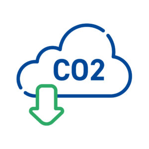 Een recyclebare wolk met zichtbare CO2.